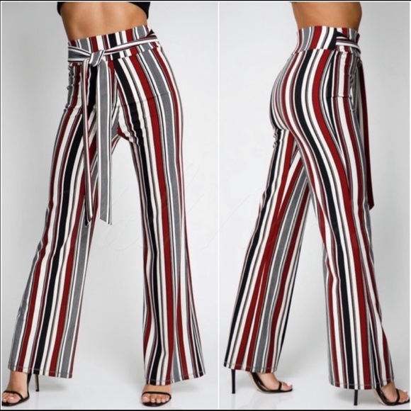 ValMarie Pants - 🆕🎉 Striped Tie Front Fall Pants 👖
